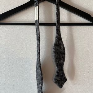 Herringbone Wool Bow Tie